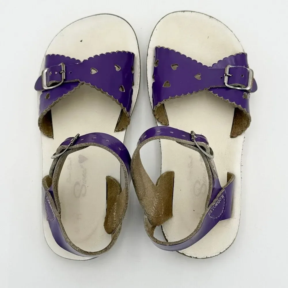 Saltwater Sandals Gloss Violet Purple Buckle Waterproof Sandals Size Kids 11